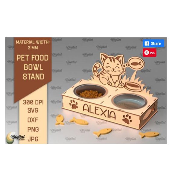 مدل ظرف غذای پت - مدل بررش لیزری