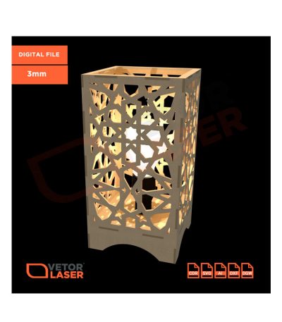 فایل برش لیزری آباژور مدرن چوبی