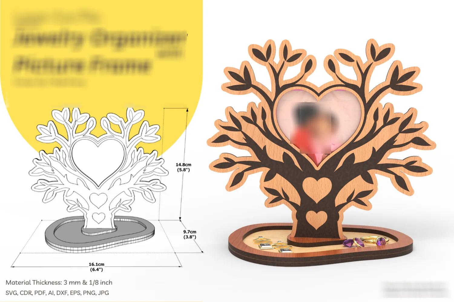 فایل برش لیزری قاب عکس درختی – طراحی چندکاره دکوراتیو و کاربردی 1 فایل برش لیزری قاب عکس درختی – طراحی چندکاره دکوراتیو و کاربردی